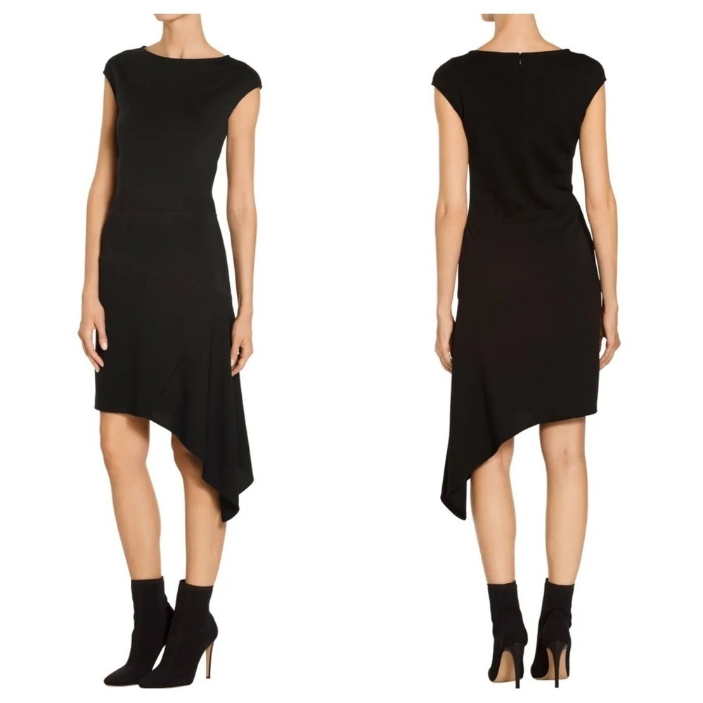 St. John Collection Asymmetrical Milano Knit Cap Dress (SD2)